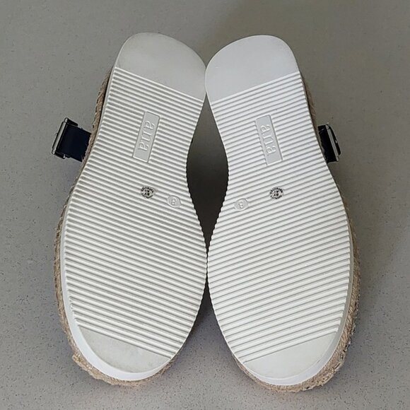 NWT A.N.A. Blue/White Multi Stripe Sandals with Ankle Strap Women's Size 8 - Picture 13 of 13